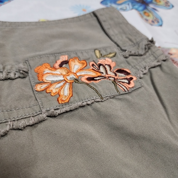 Womens Vintage Nice Concept Low Rise Army Green Bootcut Pants Size Small - Picture 7 of 12